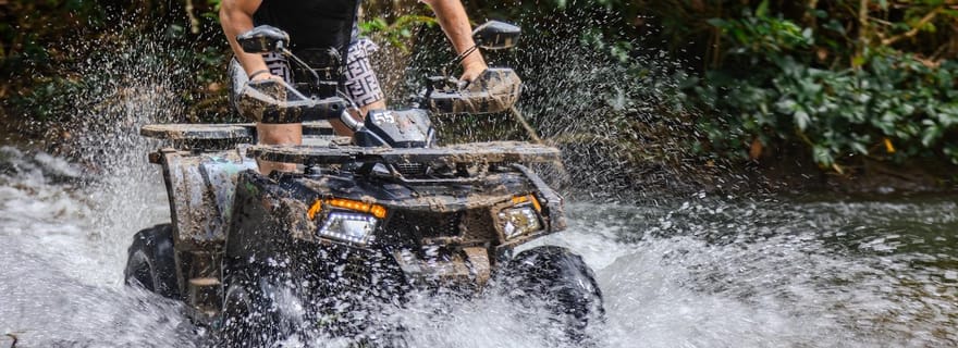 Depuis Phuket : quad, tyrolienne, rafting et faune à Khao Lak