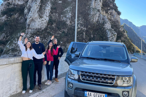 Hike on Gamti Mt & Bovilla Lake from Tirana on Land Rover