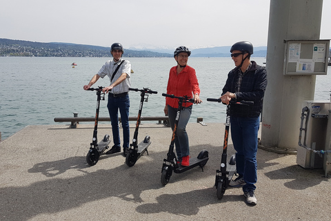 Zurich : visite de 2 h en trottinette électrique BikeboardZurich: visite guidée de 2 heures de la ville en scooter électrique