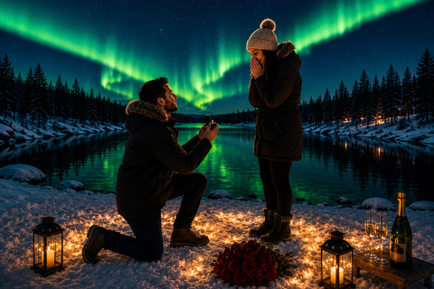Rovaniemi: Private Luxury Aurora Tour for Couple & Proposals