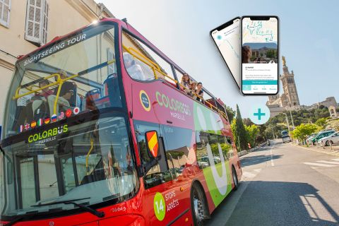 Marseille: Hop-On Hop-Off Bus Tour & Panier App Walking Tour