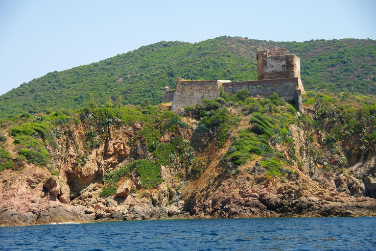 Ajaccio : Visite guidée en bateau de la réserve naturelle de ScandolaDepuis la plage de Porticcio (bateau hauturier)