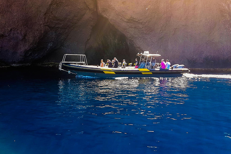 Ajaccio: Guided Scandola Nature Reserve Boat Tour From Porticcio Beach (Semi-Rigid Boat)