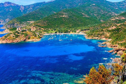 Ajaccio: Excursión guiada en barco por la Reserva Natural de ScandolaDesde la playa de Porticcio (Barco semirrígido)