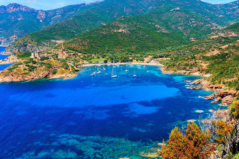 Ajaccio: Guided Scandola Nature Reserve Boat Tour From Porticcio Beach (Semi-Rigid Boat)