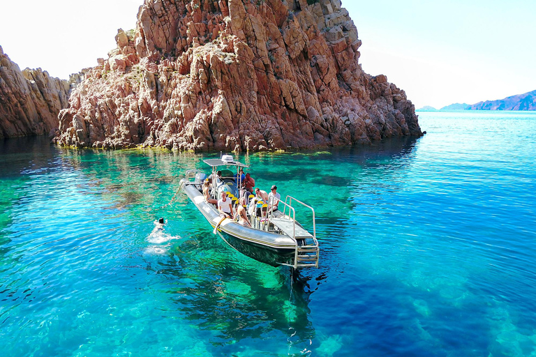 Ajaccio: Guided Scandola Nature Reserve Boat Tour From Porticcio Beach (Semi-Rigid Boat)