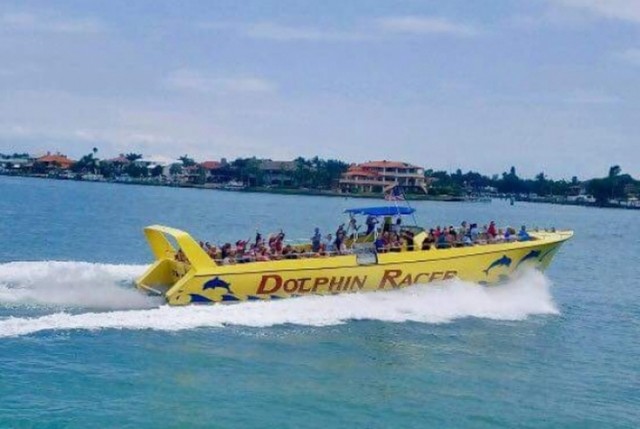 Visit St. Pete Beach Dolphin Racer Cruise by Speedboat in St. Petersburg