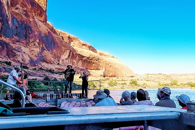 Moab: Colorado River Jet Boat Tour with Live Music & Dinner