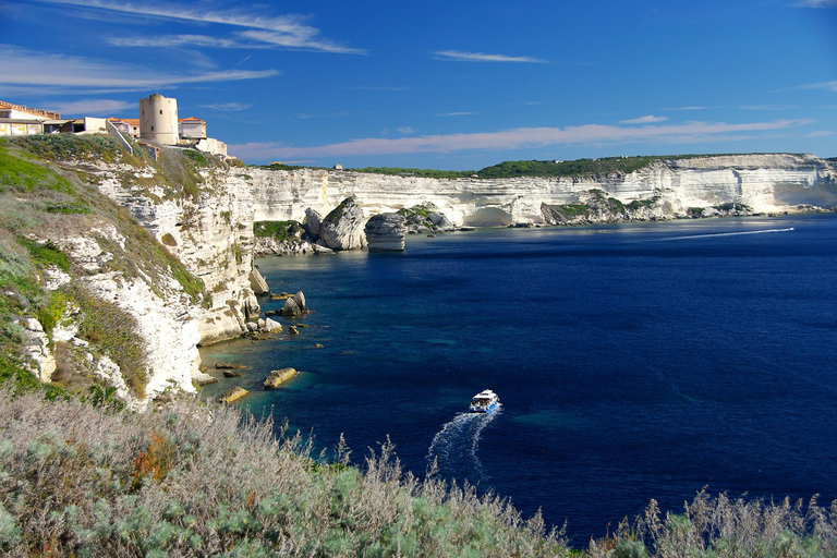 Ajaccio: Day Trip Boat Tour to Bonifacio Port Tino Rossi Meeting Point