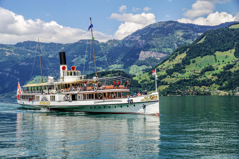 3 Mountains in 1 Day by Train, Cable Cars, Funiculars & Boat Excluding Train Tickets