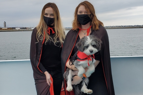 Boston : Costumes d'Halloween et croisière touristique adaptés aux chiens