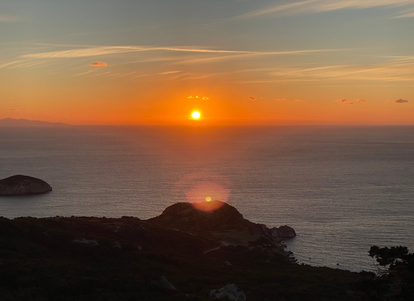 Monolithos: Lille gruppevandring og solnedgang ved Monolithos Slot
