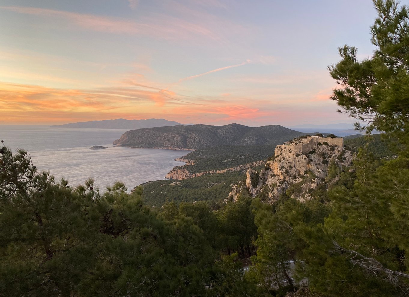 Monolithos: Lille gruppevandring og solnedgang ved Monolithos Slot