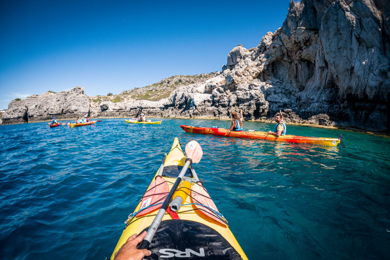 Rhodes: 2-Day Sea Kayaking and Hiking Combo Activity Tour from Meeting Point in Faliraki