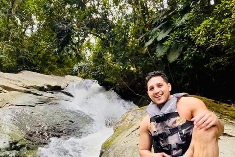 San Juan: Rainforest Waterslides & Beach Tour with Transport San Juan: El Yunque Rainforest and Luquillo Beach Day Tour