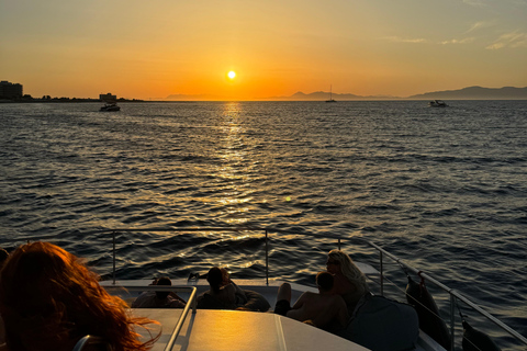 Rhodes: Sunset Catamaran Cruise With Drinks Power Catamaran Sunset Cruise "Boss"