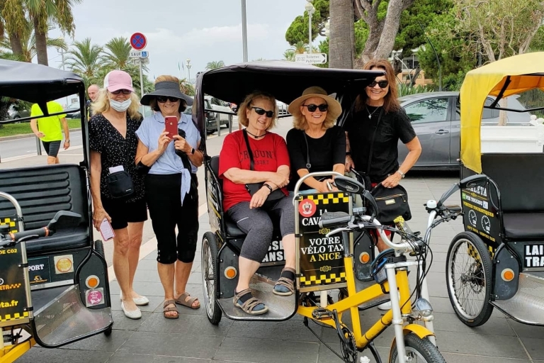Nice : visite de la ville en cyclo-pousse avec audioguideTour de ville de 120 minutes à Nice : le tour de prestige