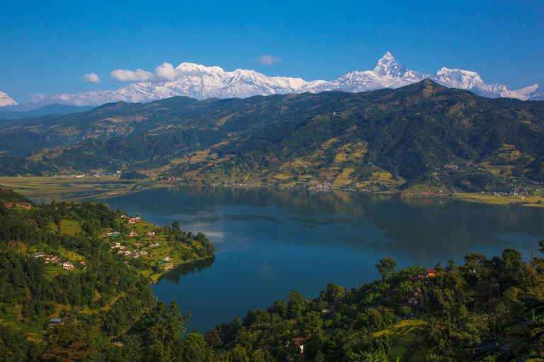 Pokhara: Himalaya-Glückseligkeit - Sonnenuntergangstour auf dem FriedenspagodenhügelPokhara: Himalayan Bliss - Sonnenuntergangstour auf der Friedenspagode Hil