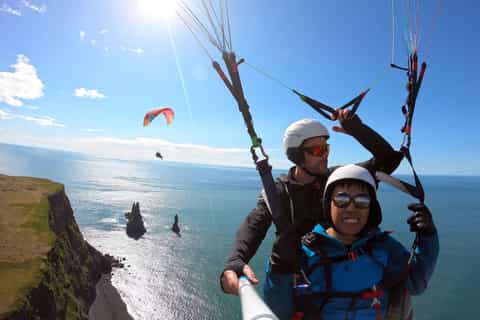 Paragliding Tandem Flight in Vík