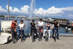 Genebra: passeio de bicicleta elétrica pela praça e lago das Nações Unidas