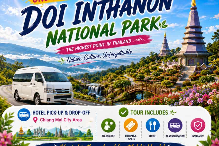 Chiang Mai: Nationalpark Doi Inthanon 1 Tag (Hoteltransfer). Foto: GetYourGuide Chiang Mai: Nationalpark Doi Inthanon 1 Tag (Hoteltransfer). Foto: GetYourGuide