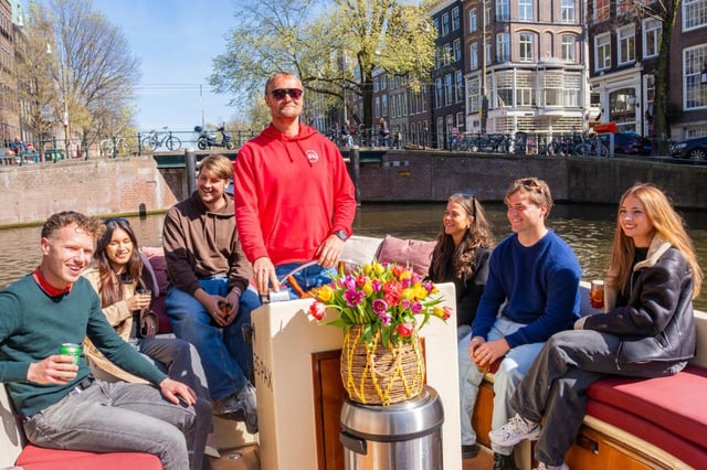 Tour guiado en barco por Ámsterdam con queso y bebidas, todo incluido