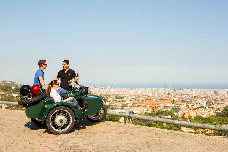 Barcelona: motorfiets zijspan-dagtour met stops