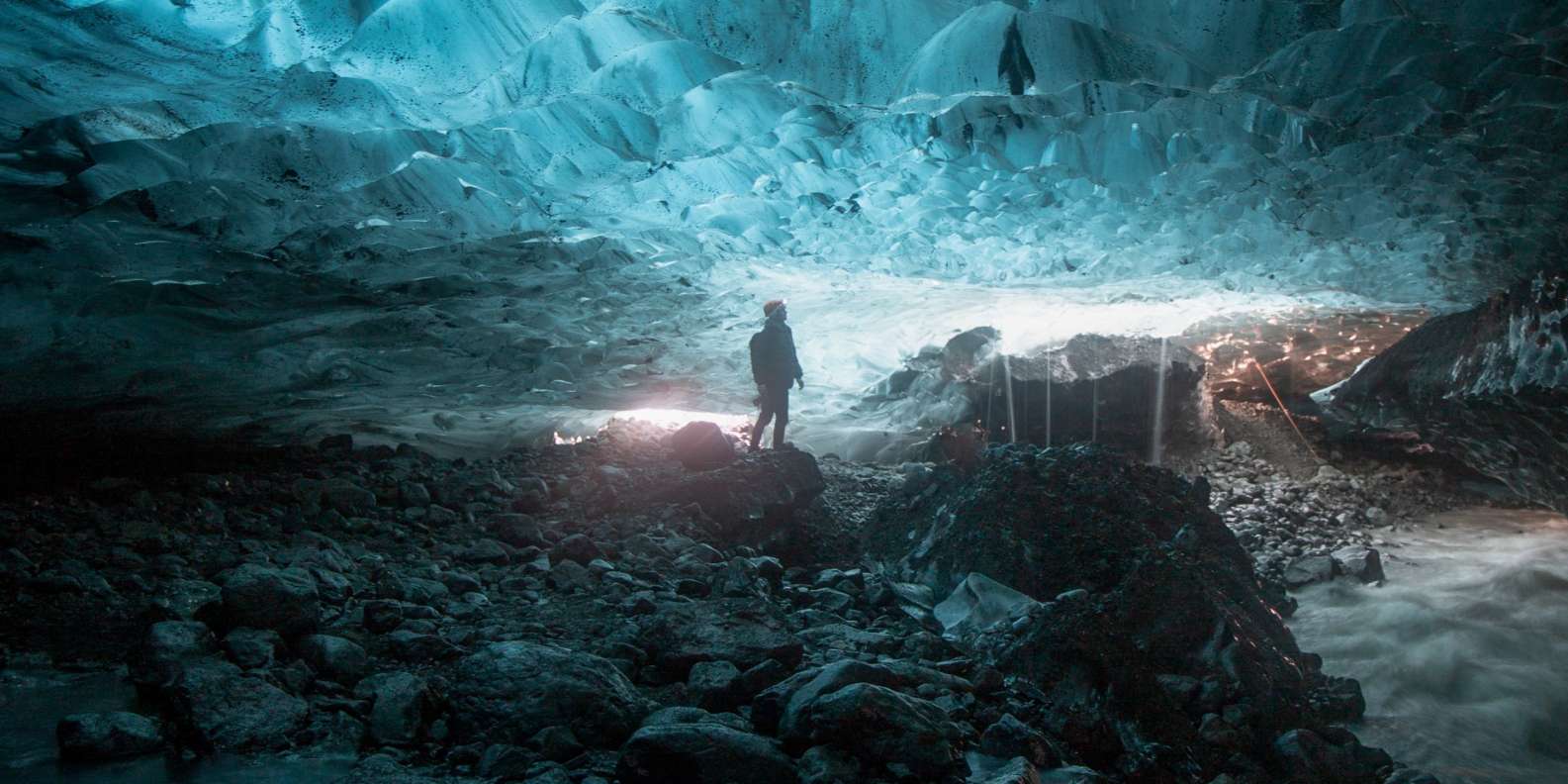INTERESTPRINT AnnHomeArt ice cave in Vatnajokull Iceland Area Rug Modern Carpet5'3''x4' 