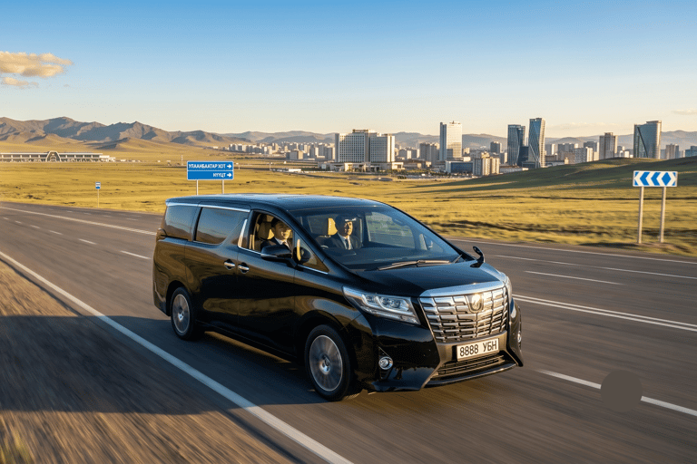 Ulaanbaatar: UBN Airport Private Transfer ⇄ City Center Arrival: UBN Airport to hotel in Ulaanbaatar city center
