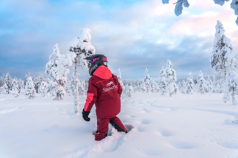 Rovaniemi: Family snowmobile safari with heated sleigh