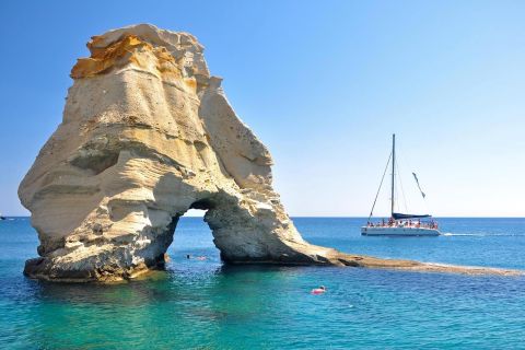 From Adamas: Full-Day Tour of Milos and Poliegos Islands