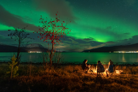 Tromsø: Caça à aurora boreal com fotos e comida quente