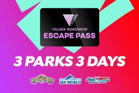Gold Coast: 3 Day Pass Movie World, Sea World, Wet’n’Wild