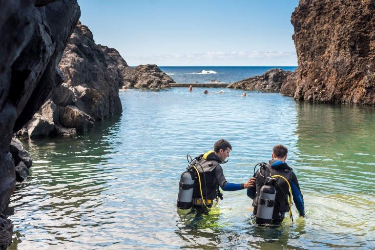 Porto Moniz: Nurkowanie z rekinami i płaszczkami w Madeira Aquarium