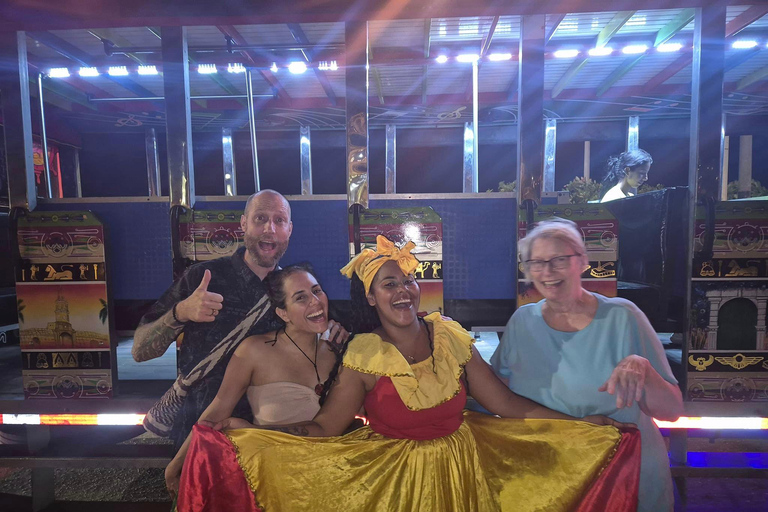 Cartagena: Night party in authentic Colombian chiva with bilingual tour guide