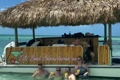 Key West: Private Tiki Bar Party Boat & Mini Sandbar