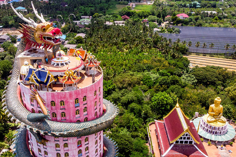 Bangkok: Dragon Temple, Roots Temple, and Floating Market