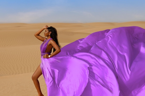 Dubai: Flying Dress Photoshoot Experience Flying Dress Photoshoot in Dubai