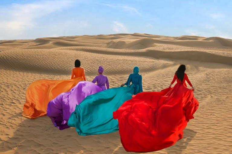 Dubai: Flying Dress fotoshoot-ervaringVliegende jurk fotoshoot in Dubai