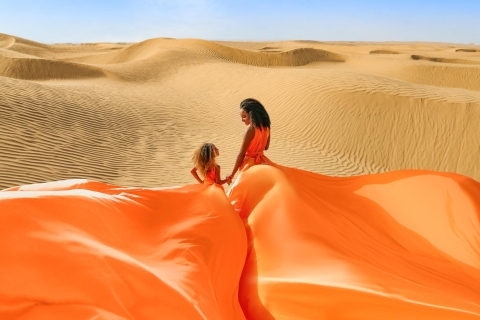 Dubaj: sesja zdjęciowa w latającej sukienceSesja zdjęciowa w latającej sukience w Dubaju