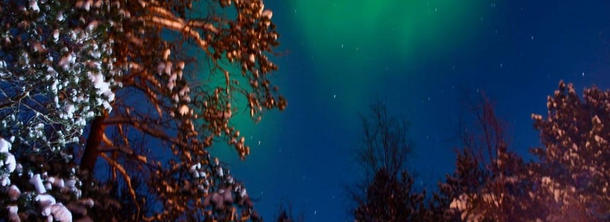 balade en traîneau sous les aurores boréales
