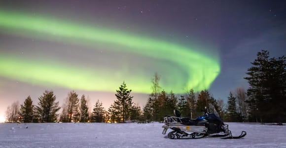 Levi: Northern Lights Snowmobile Safari