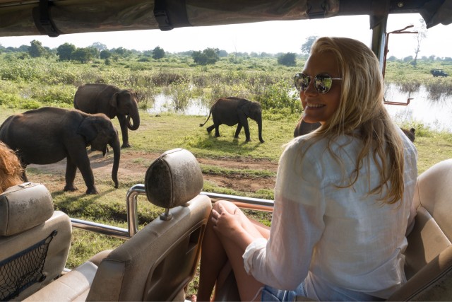 Udawalawe National Park Safari met bezoek aan huis van olifantentransit