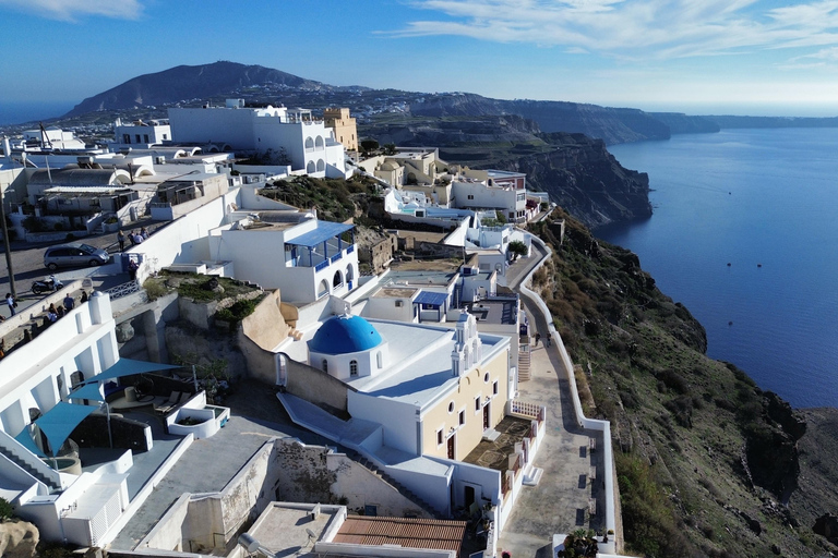Santorini: Red Sands to Peaks Drive with Pickup included
