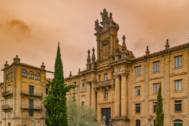 Santiago de Compostela: Private Guided Tour with Your Phone Santiago: The Fonseca Code and the Stonemasons with Physical Kit and Live Guide
