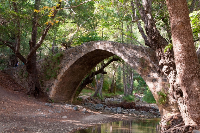Desde Paphos: Puente Troodos-Veneciano-Cascada Millomeris