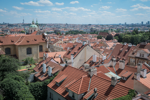 Prag: Castle Grounds &amp; Highlights Walking Tour liten gruppPrag: Slottet och höjdpunkter: Vandring med spårvagn