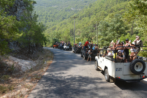 Alanya: Jeep Safari with Waterfall and Boat Trip with Lunch