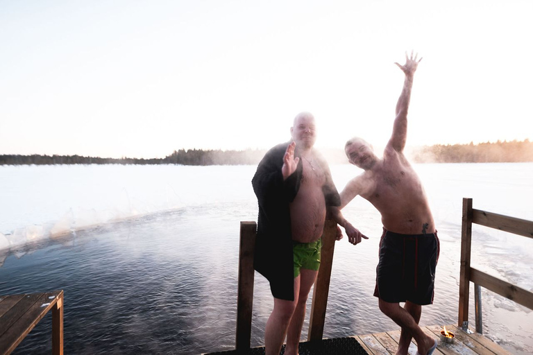 Rovaniemi: Northern LIghts with Sauna, Ice swimming & Dinner Standard Option