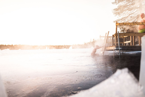 Rovaniemi: Northern LIghts with Sauna, Ice swimming & Dinner Standard Option